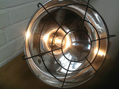 Spun Aluminium Shade with Cage